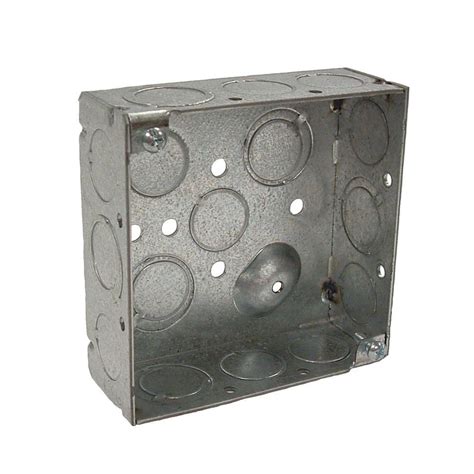 4 square metal box home depot|shallow 4 square electrical box.